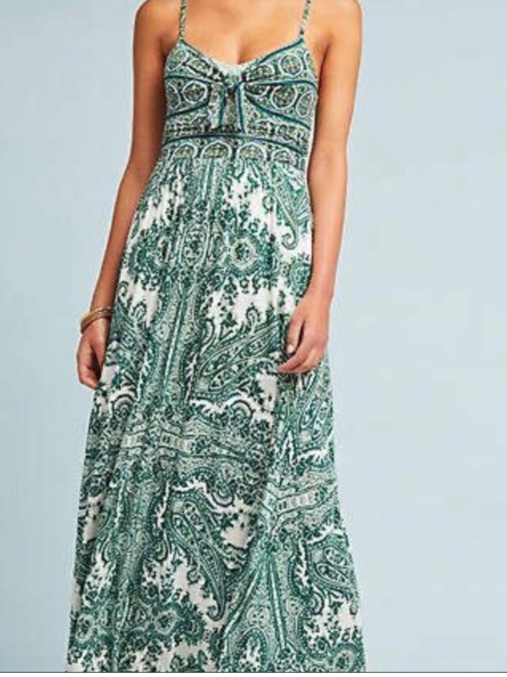 Anthropologie Moulinette Soeurs Emerald Green Maxi Dress Medium - Picture 2 of 3